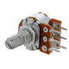 POTENTIOMETRE METAL 10KOHMS LOGARITHMIQUE STEREO (6080)