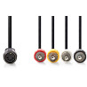 CORDON DIN 5 BROCHES FEMELLE 4 RCA MALE 20CM NEDIS