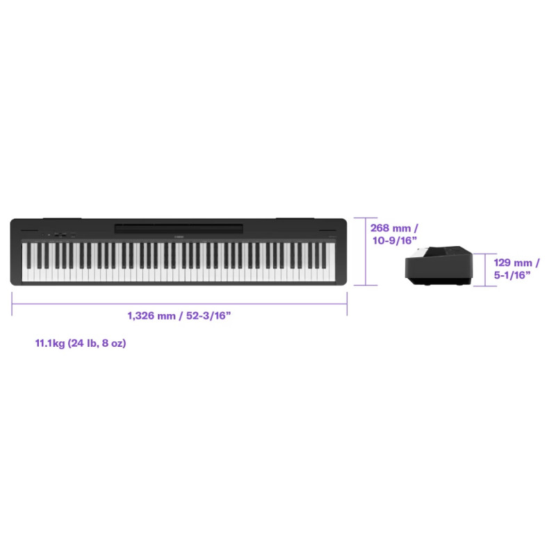 PIANO NUMERIQUE COMPACT P 143 NOIR YAMAHA PIANO NUMERIQUE COMPACT P 143 NOIR YAMAHA