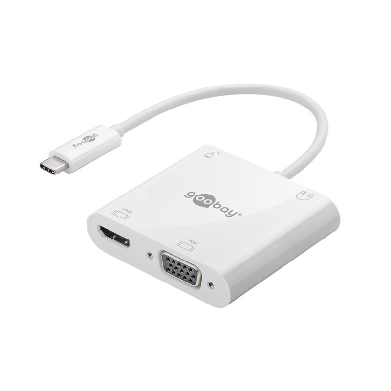 ADAPTATEUR USB-C MULTIPORT HDMI + VGA 100W GOOBAY ADAPTATEUR USB-C MULTIPORT HDMI + VGA 100W GOOBAY