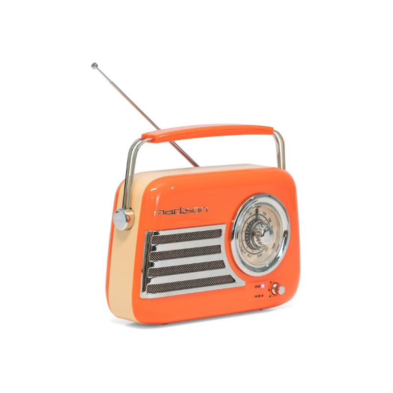 RADIO VINTAGE BT USB FM ORANGE MADISON RADIO VINTAGE BT USB FM ORANGE MADISON