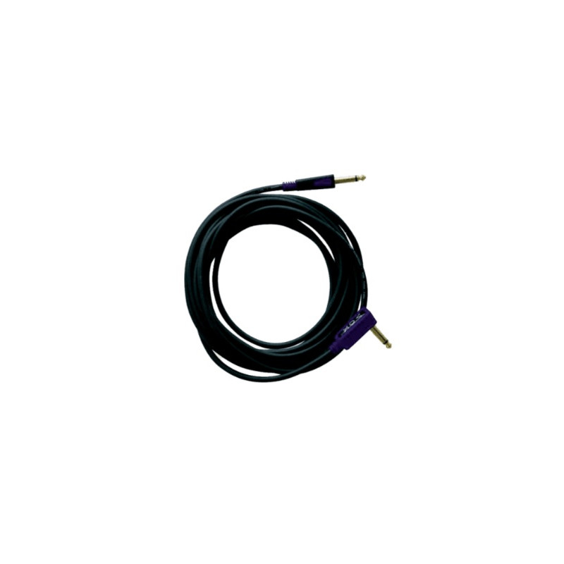 CABLE INSTRUMENT JACK MONO MALE DROIT - COUDE NOIR 5M VOX