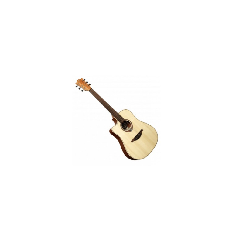 GUITARE LAG DREADNOUGHT GAUCHER ELECTRO NATURELLE
