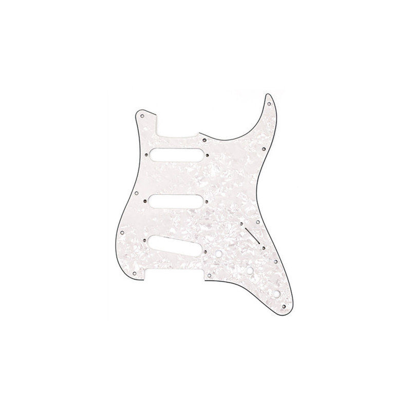 FENDER® PICKGUARD STRATOCASTER® S/S/S 11-HOLE MOUNT WHITE PEARL 4-PLY