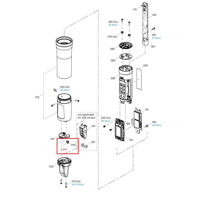 KNOB ROULETTE POUR MICRO EM300/SKM500G3 SENNHEISER