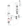 KNOB ROULETTE POUR MICRO EM300/SKM500G3 SENNHEISER