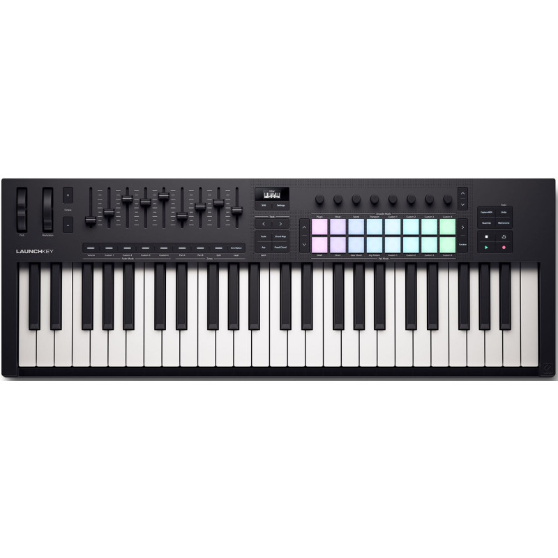CLAVIER MAITRE MIDI GRANDES TOUCHES 49 NOTES 16 PADS NOVATION