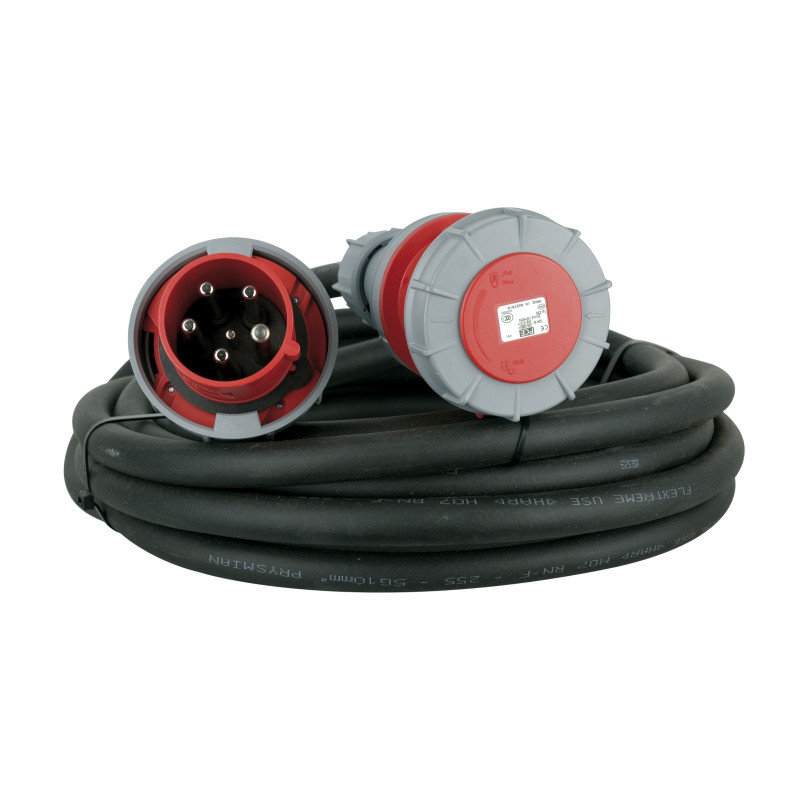 RALLONGE DE CABLE 3X 63A/380V 5X10 MM2 LONGUEUR 25 METRES RALLONGE DE CABLE 3X 63A/380V 5X10 MM2 LONGUEUR 25 METRES