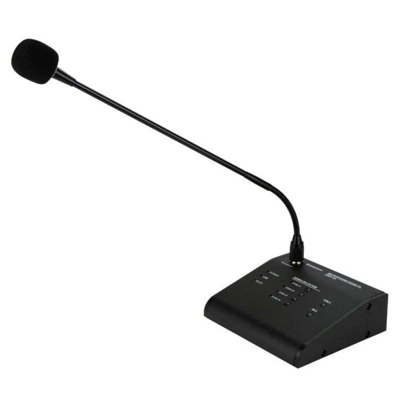 PUPITRE MICRO D'APPEL 4 ZONES POUR SERIE D'AMPLIFICATEURS AMX-4 RONDSON
