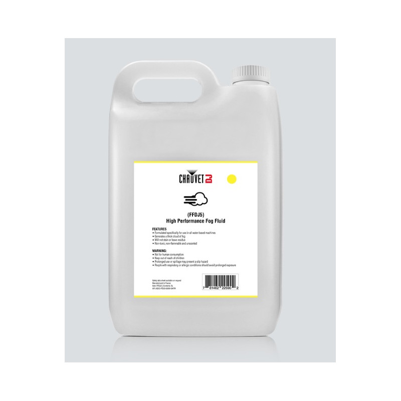 LIQUIDE HIGH POUR MACHINE A FUMEE CHAUVET BIDON DE 5 LITRES LIQUIDE HIGH POUR MACHINE A FUMEE CHAUVET BIDON DE 5 LITRES