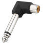 Adaptateur jack 6,35 mâle mono RCA femelle coudé MONACOR