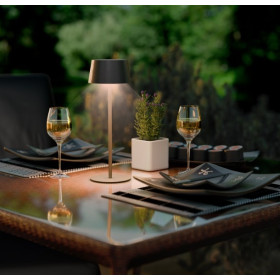 LAMPE DE TABLE LED SOLAIRE BLANC CHAUD NOIR GOOBAY