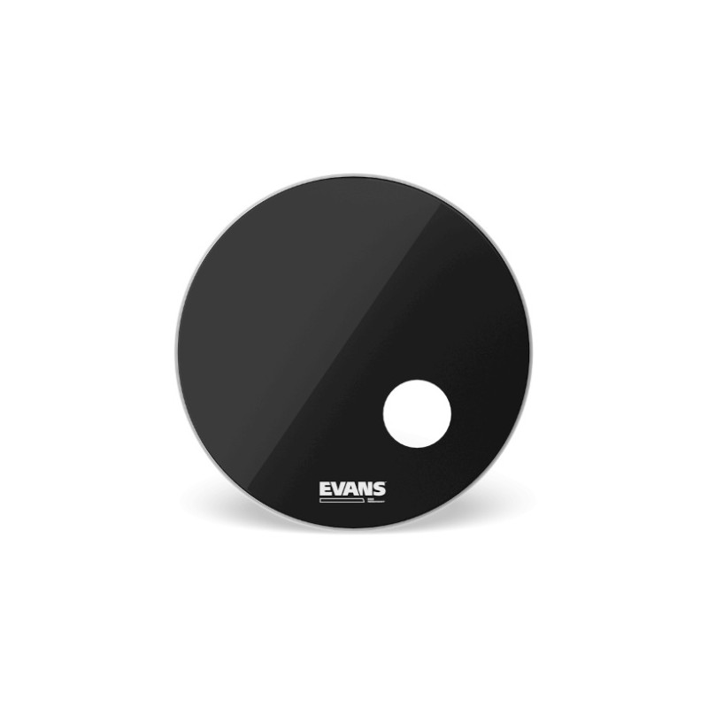 PEAU DE RESONNANCE GROSSE CAISSE NOIRE EQ3 22" EVANS