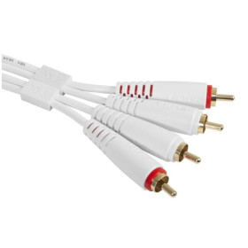 CABLE RCA M/M 1.5M DROIT BLANC UDG