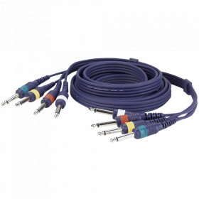 CABLE 4 MONO JACK - 4 MONO JACK FL20 LONGUEUR 3M DAP
