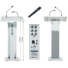 COLONNE PUPITRE AMPLIFIE BLANC RONDSON
