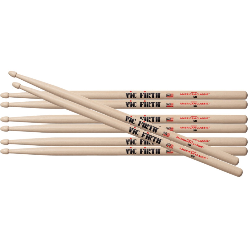 PACK DE TROIS PAIRE DE BAGUETTE + UNE GRATUITE 5B VIC FIRTH