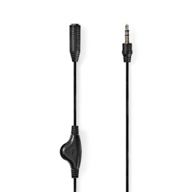 CABLE AUDIO+CONTROLE VOLUME 3.5mm MALE/FEMELLE 1 M
