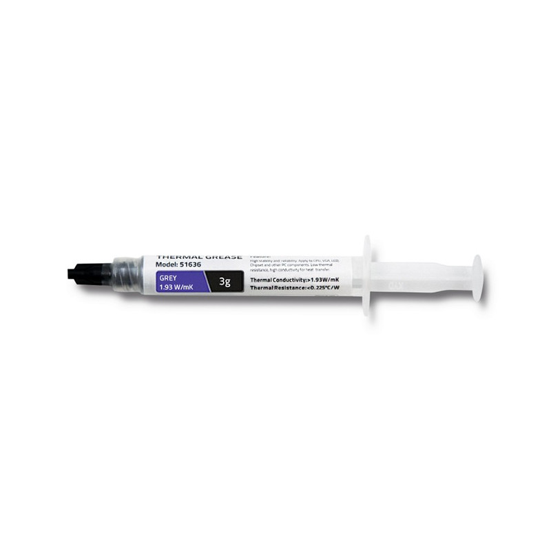 Graisse thermique Qoltec 1,93 W/mK | 3g | grise -30? ~ 300?