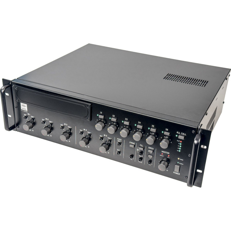 AMPLIFICATEUR MIXEUR 6 ZONES 480W PUBLIC ADRESS SODEL