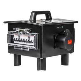 COFFRET ELECTRIQUE NOIR P1763T VERS 2X P1732T AVEC DISJ + DIFF30MA