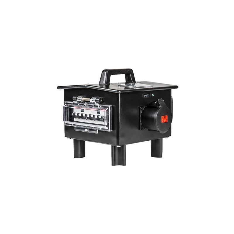 COFFRET ELECTRIQUE NOIR P1763T VERS 2X P1732T AVEC DISJ + DIFF30MA