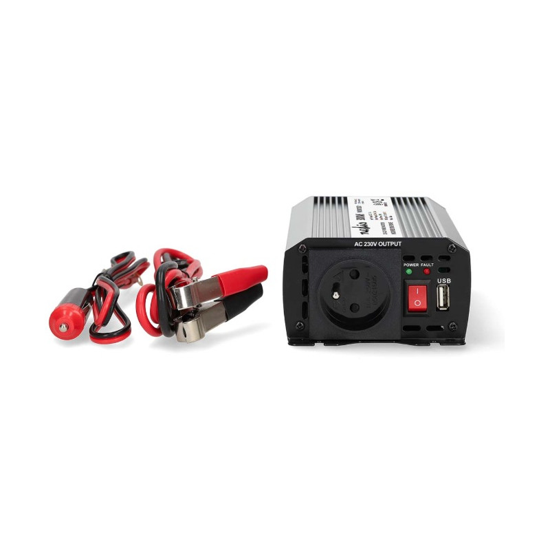 CONVERTISSEUR 12V DC VERS 230V 300W AVEC PORT USB CONVERTISSEUR 12V DC VERS 230V 300W AVEC PORT USB