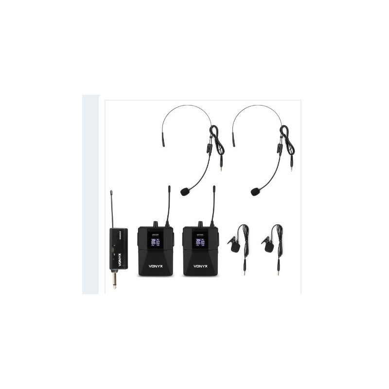DOUBLE MICRO SANS FIL UHF RECEPTEUR PLUG-IN VONYX DOUBLE MICRO SANS FIL UHF RECEPTEUR PLUG-IN VONYX
