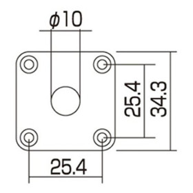 PLAQUE JACK TYPE LES PAUL® CHROME