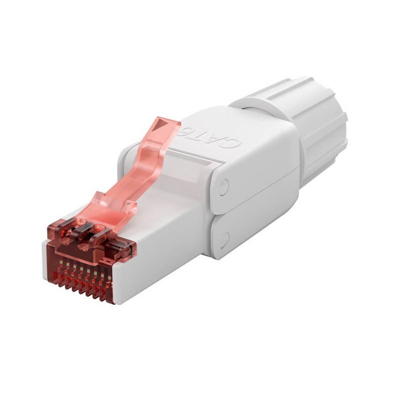 FICHE RJ45 MALE PRO CAT6 RIGIDE NON BLINDE INSTALLATION SANS OUTIL