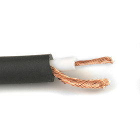 FIL CÂBLAGE GUITARE BLINDÉ BLACK (1m)