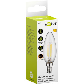 LAMPE BOUGIE LED E14 230V 4W 2700K - EQUIVALENT A 40W - BLANC CHAUD