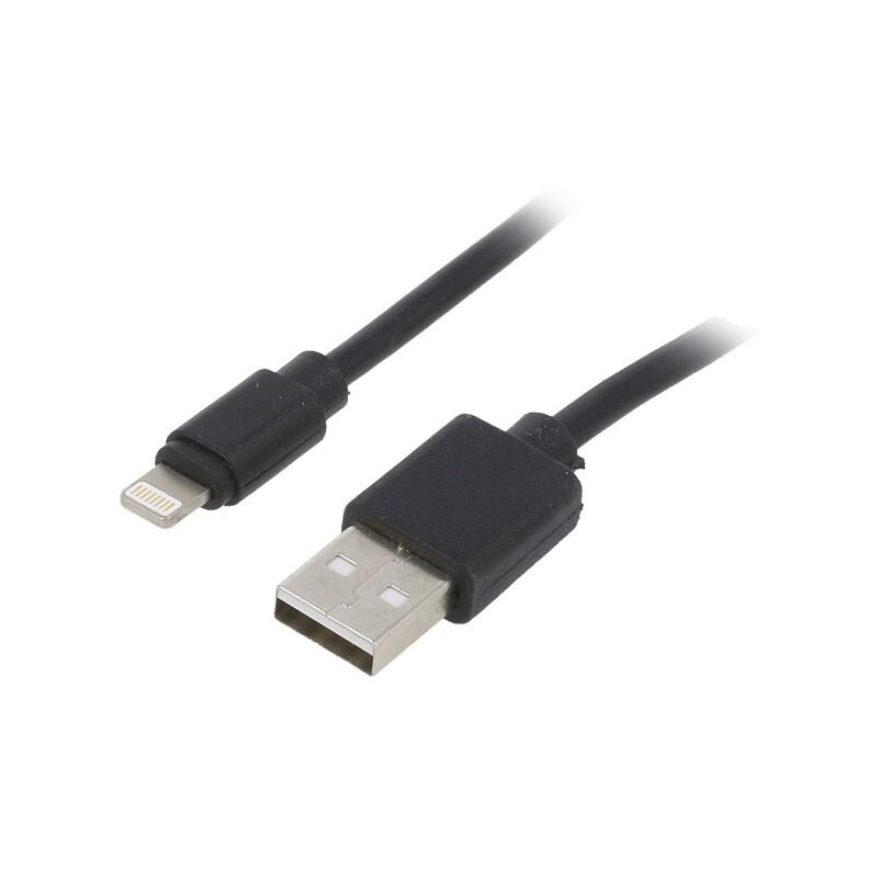 CORDON USB A 2.0 MALE VERS LIGHTNING MALE 2 METRES  CORDON USB A 2.0 MALE VERS LIGHTNING MALE 2 METRES