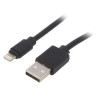 CORDON USB A 2.0 MALE VERS LIGHTNING MALE 2 METRES  CORDON USB A 2.0 MALE VERS LIGHTNING MALE 2 METRES