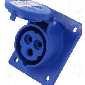 CONNECTEUR ALIMENTATION AC SOCLE FEMELLE 16A 230VAC PCE