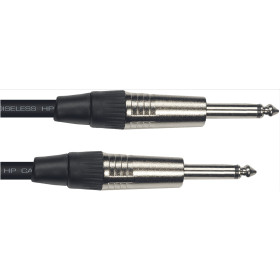 CORDON HP 2x1,5mm² JACK / JACK 6.35mm 10 METRES YELLOW CABLE