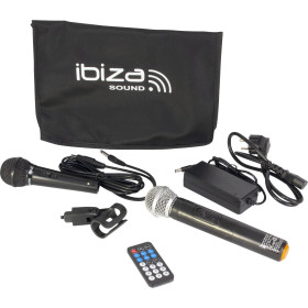 SYSTEME DE SONORISATION PORTABLE AUTONOME 25CM AVEC USB-MP3