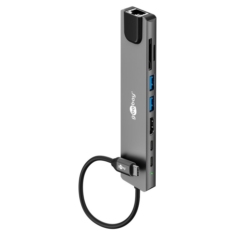 SLIM 8-PORT HUB USB AVEC HDMI ET RJ45 GOOBAY SLIM 8-PORT HUB USB AVEC HDMI ET RJ45 GOOBAY
