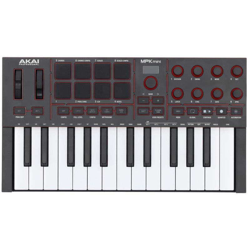 CLAVIER USB 25 TOUCHES 8 PADS 8 ENCODEURS AKAI