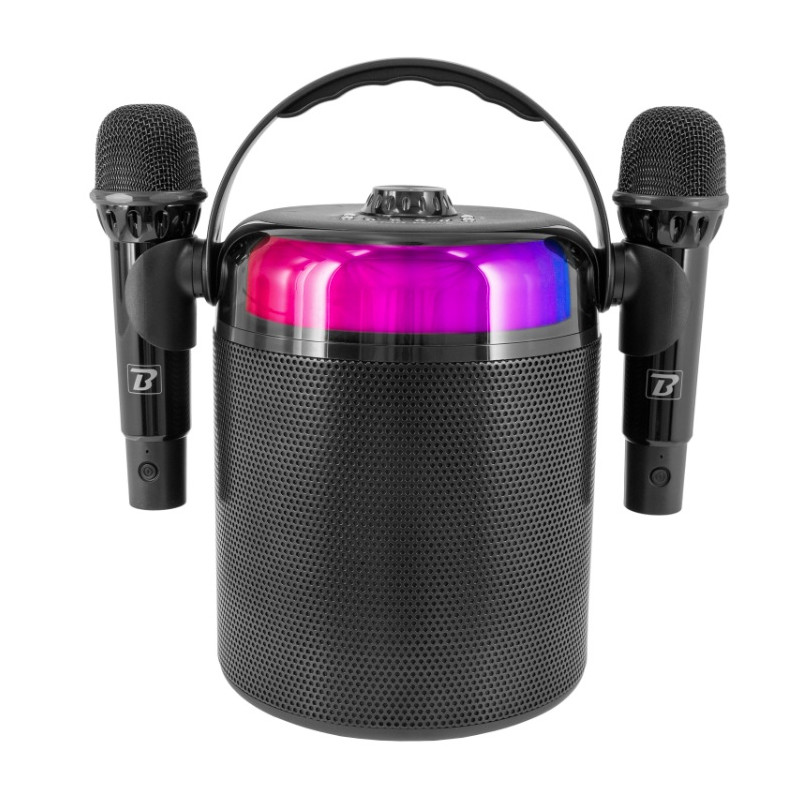 ENCEINTE KARAOKE LUMIERE LED 2 MICROS HF BOOMTONE