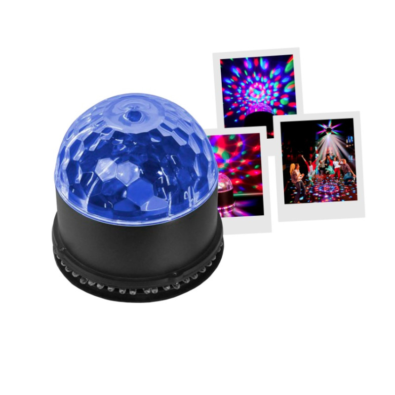 EFFET LUMIERE LED SOLEIL + BOULE DISCO BOOMTONE DJ