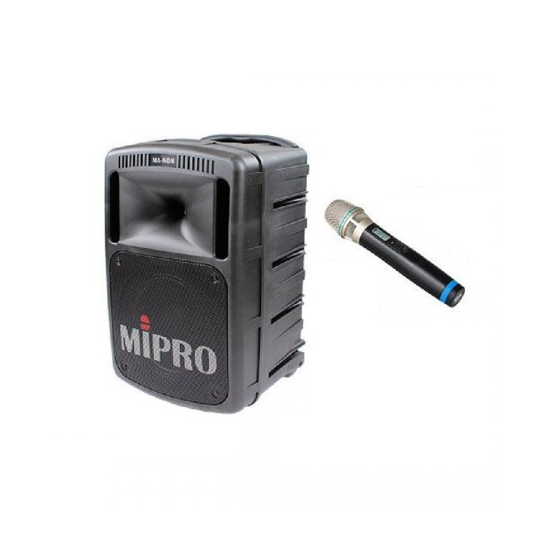 ENCEINTE SUR BATTERIE MIPRO + 2 MICRO HF MAIN + 1 SERRE TETE - OCCASION