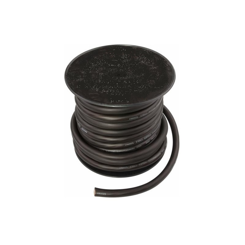BOBINE 1 METRE FIL DE CABLAGE NOIR 21mm² 110A MAX SOUNDLAB