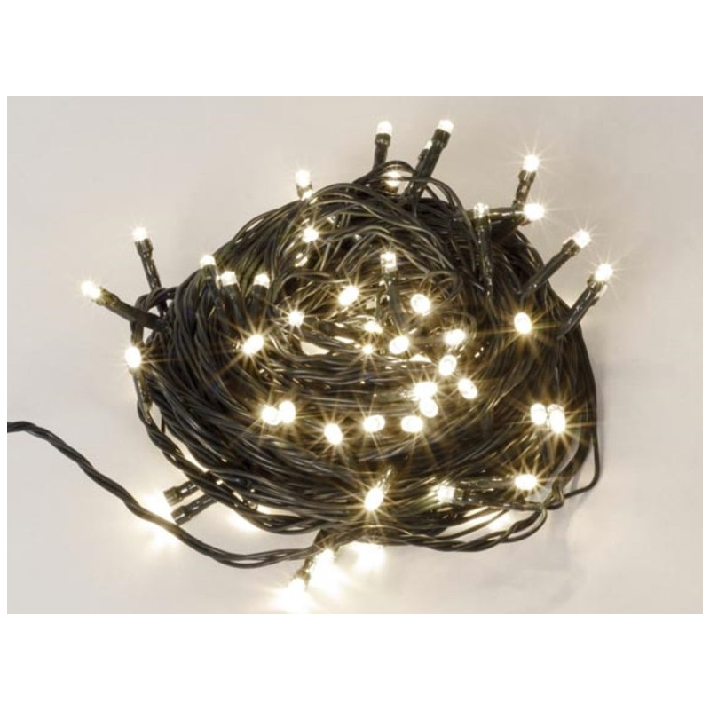 GUIRLANDE SCINTILLANTE 12M 80 LEDS BLANCHES 24V