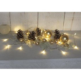 MINI GUIRLANDE DE TABLE 2M 20 LEDS BLANC CHAUD A PILES