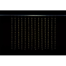 RIDEAU LUMINEUX 2X1.5M 252 LEDS BLANC CHAUD 24V