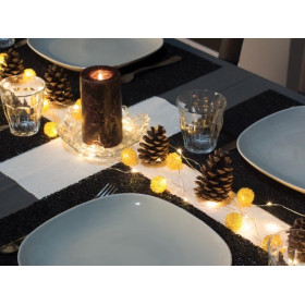 GUIRLANDE DE TABLE 90M 90 LEDS BLANC CHAUD 3.6V