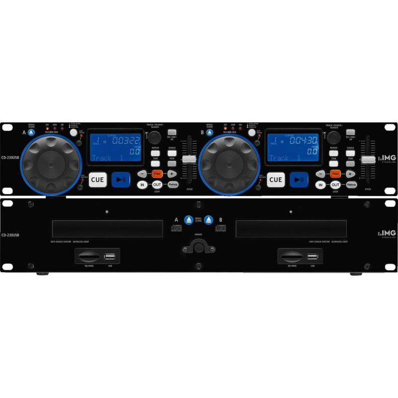 LECTEUR CD DOUBLE DJ MP3 USB IMG STAGELINE