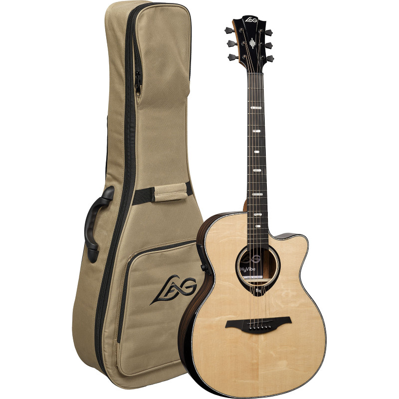 GUITARE LAG HyVibe 50 Auditorium Cutaway Electro