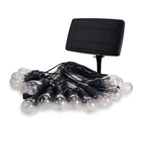 GUIRLANDE GUINGUETTE SOLAIRE 15 M LED BLANC CHAUD VELLIGHT